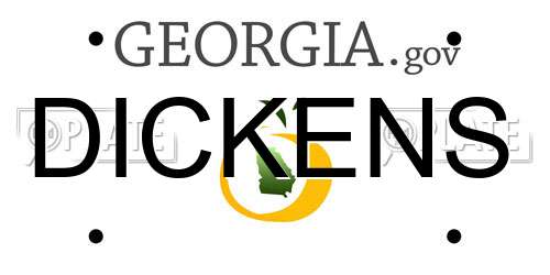 DICKENS Georgia License Plate