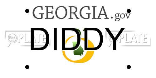 DIDDY Georgia License Plate