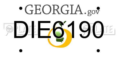 DIE6190 Georgia License Plate