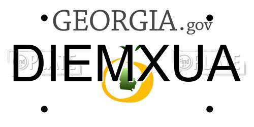 DIEMXUA Georgia License Plate