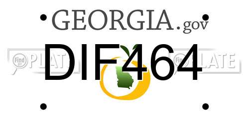 DIF464 Georgia License Plate