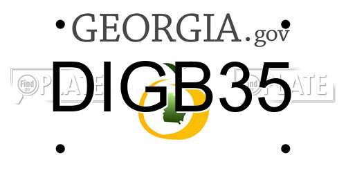 DIGB35 Georgia License Plate