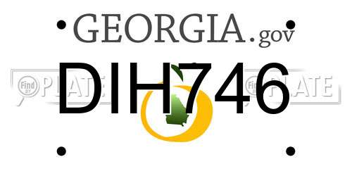 DIH746 Georgia License Plate