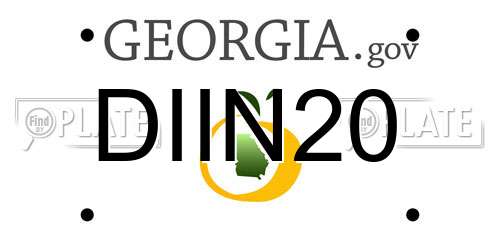 DIIN20 Georgia License Plate
