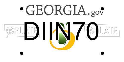 DIIN70 Georgia License Plate