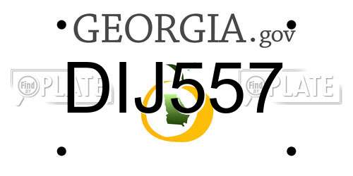 DIJ557 Georgia License Plate