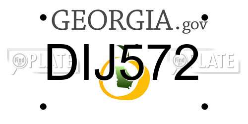 DIJ572 Georgia License Plate