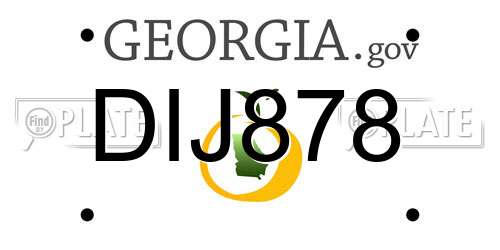 DIJ878 Georgia License Plate