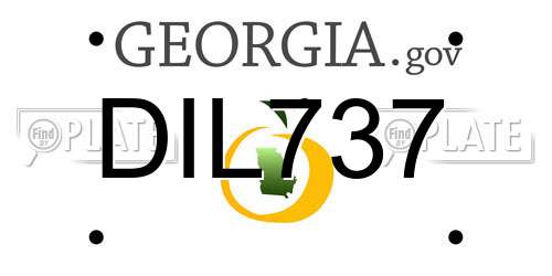 DIL737 Georgia License Plate