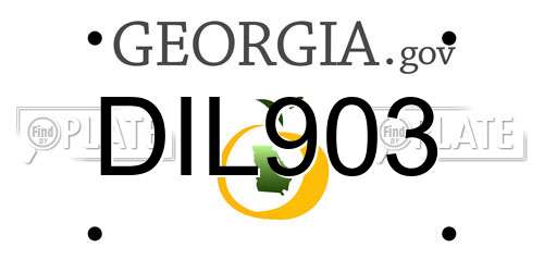 DIL903 Georgia License Plate