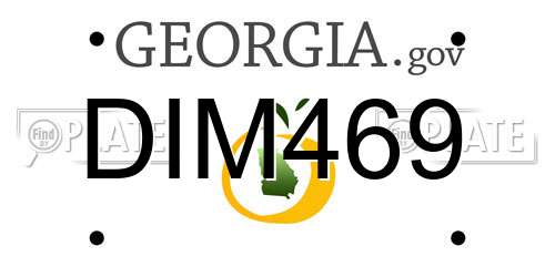 DIM469 Georgia License Plate