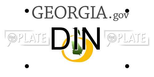 DIN Georgia License Plate