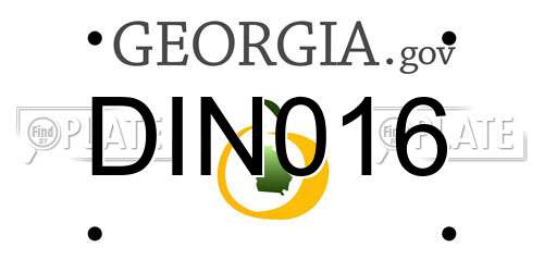 DIN016 Georgia License Plate