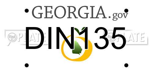 DIN135 Georgia License Plate