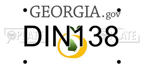 DIN138 Georgia License Plate
