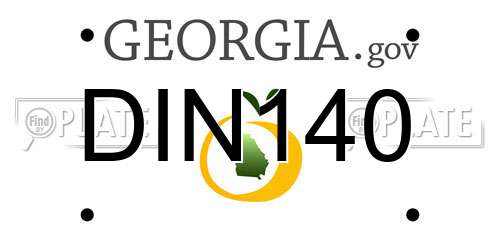 DIN140 Georgia License Plate