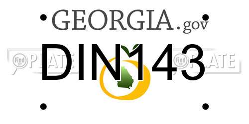 DIN143 Georgia License Plate