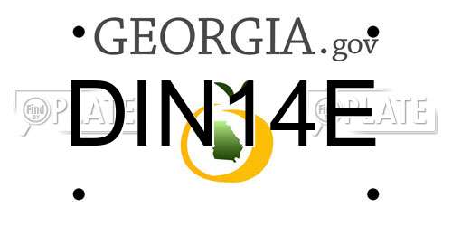 DIN14E Georgia License Plate