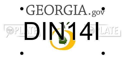 DIN14I Georgia License Plate