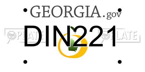 DIN221 Georgia License Plate