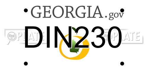 DIN230 Georgia License Plate