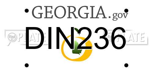DIN236 Georgia License Plate