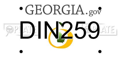 DIN259 Georgia License Plate