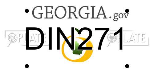 DIN271 Georgia License Plate