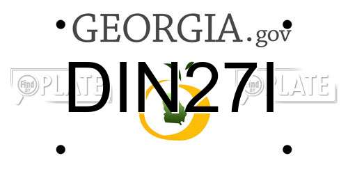 DIN27I Georgia License Plate