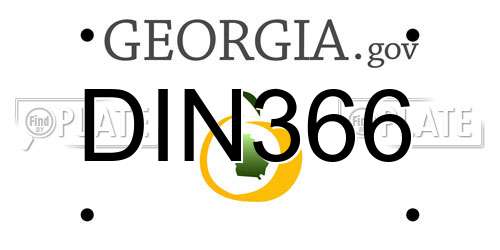 DIN366 Georgia License Plate