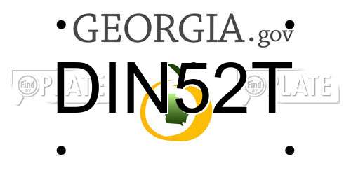 DIN52T Georgia License Plate