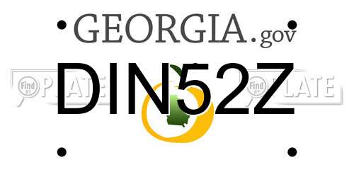 DIN52Z Georgia License Plate