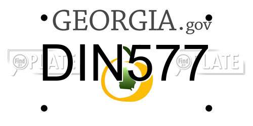 DIN577 Georgia License Plate