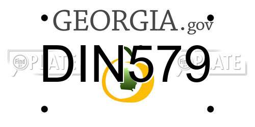 DIN579 Georgia License Plate