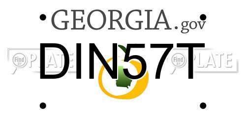 DIN57T Georgia License Plate