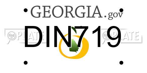 DIN719 Georgia License Plate