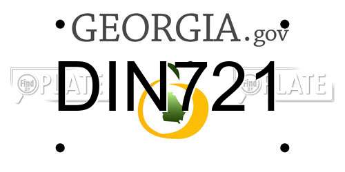 DIN721 Georgia License Plate