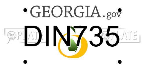 DIN735 Georgia License Plate