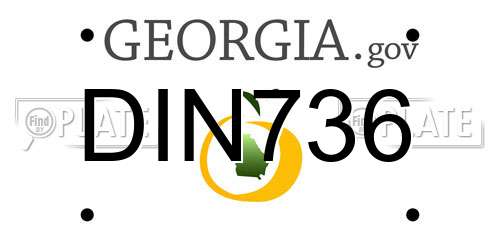 DIN736 Georgia License Plate