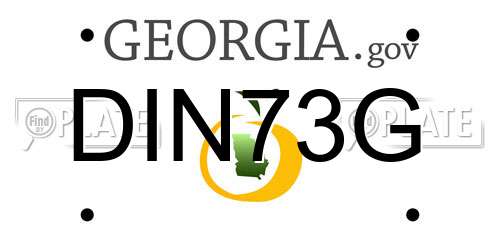 DIN73G Georgia License Plate
