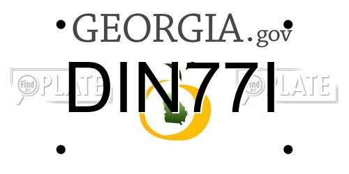 DIN77I Georgia License Plate