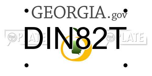 DIN82T Georgia License Plate