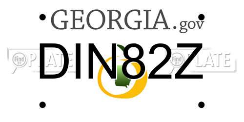 DIN82Z Georgia License Plate