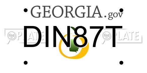 DIN87T Georgia License Plate