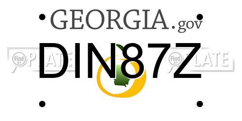 DIN87Z Georgia License Plate