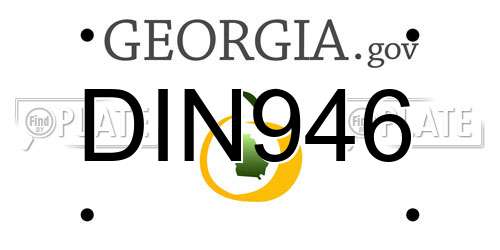 DIN946 Georgia License Plate