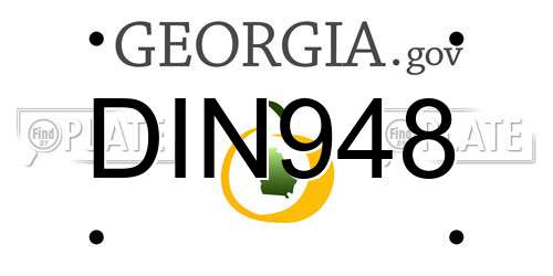 DIN948 Georgia License Plate