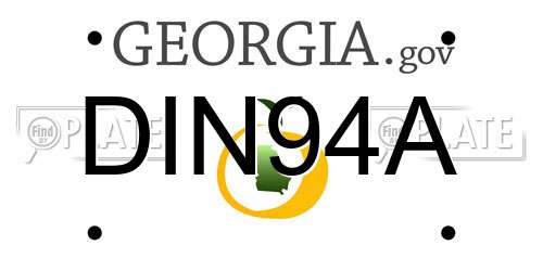 DIN94A Georgia License Plate