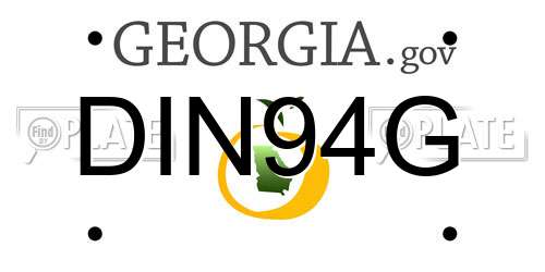 DIN94G Georgia License Plate