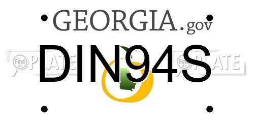 DIN94S Georgia License Plate